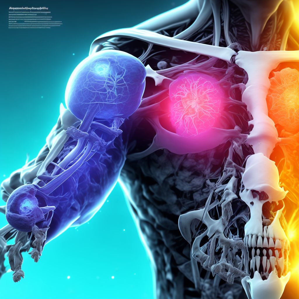 Displaced fracture (avulsion) of lateral epicondyle of right humerus, subsequent encounter for fracture with routine healing digital illustration