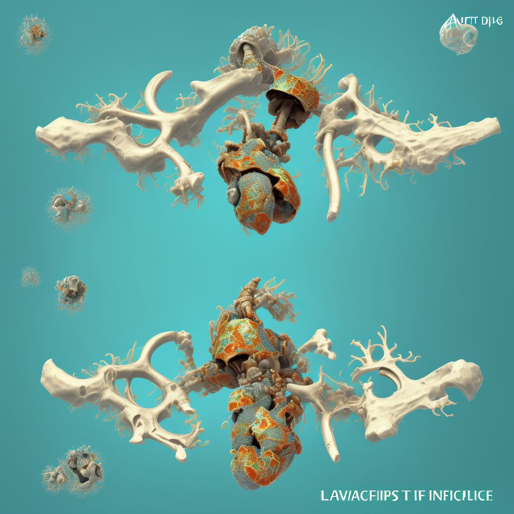 Nondisplaced fracture (avulsion) of lateral epicondyle of left humerus, sequela digital illustration