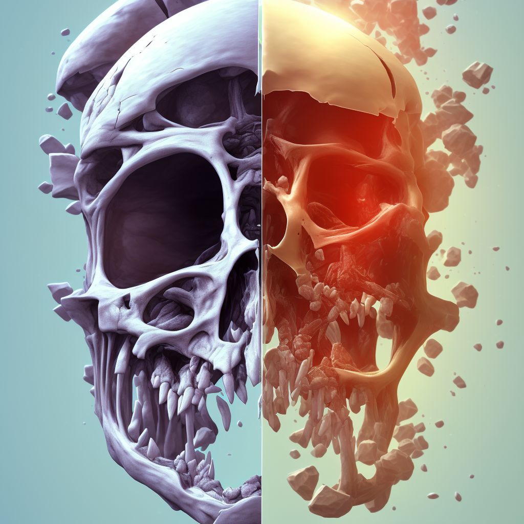 Displaced fracture of medial condyle of right humerus, subsequent encounter for fracture with routine healing digital illustration