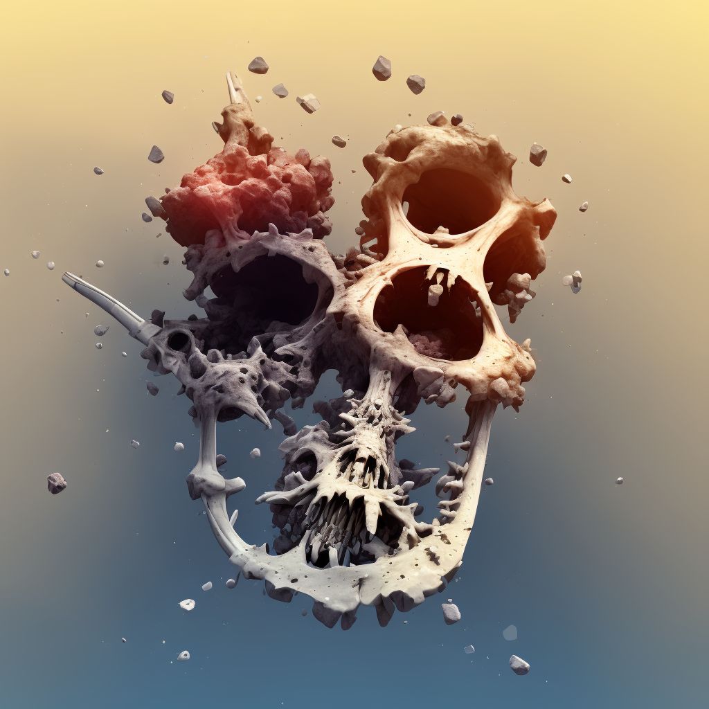 Displaced fracture of medial condyle of unspecified humerus, subsequent encounter for fracture with delayed healing digital illustration