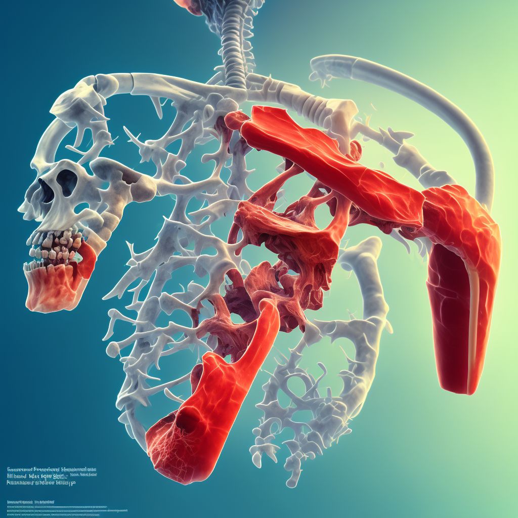 Nondisplaced fracture of medial condyle of right humerus, sequela digital illustration