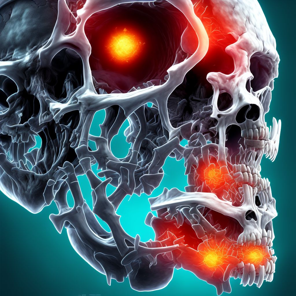 Displaced transcondylar fracture of right humerus, initial encounter for open fracture digital illustration