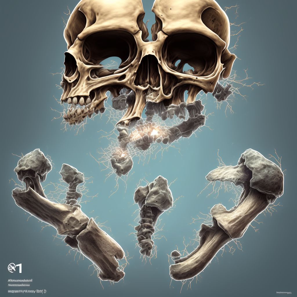 Nondisplaced transcondylar fracture of unspecified humerus, subsequent encounter for fracture with nonunion digital illustration