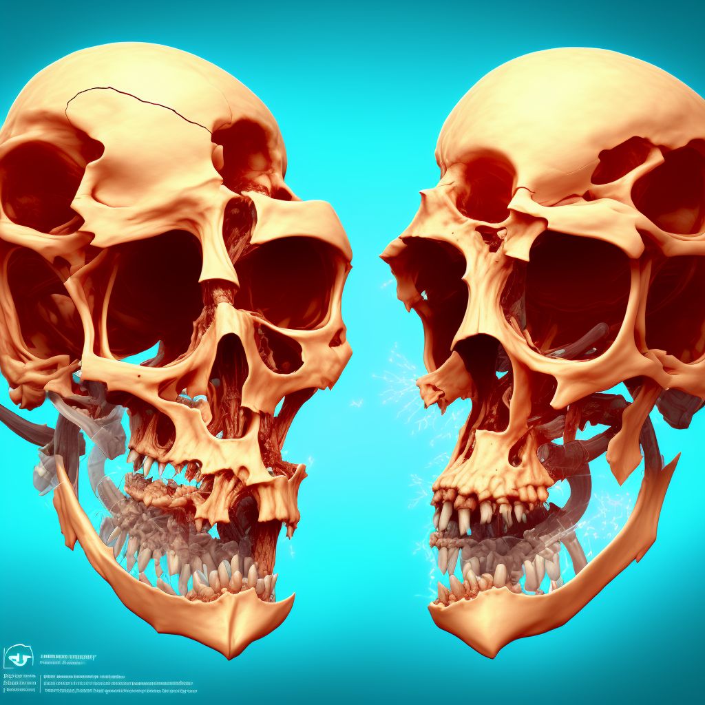 Other displaced fracture of lower end of left humerus, subsequent encounter for fracture with delayed healing digital illustration