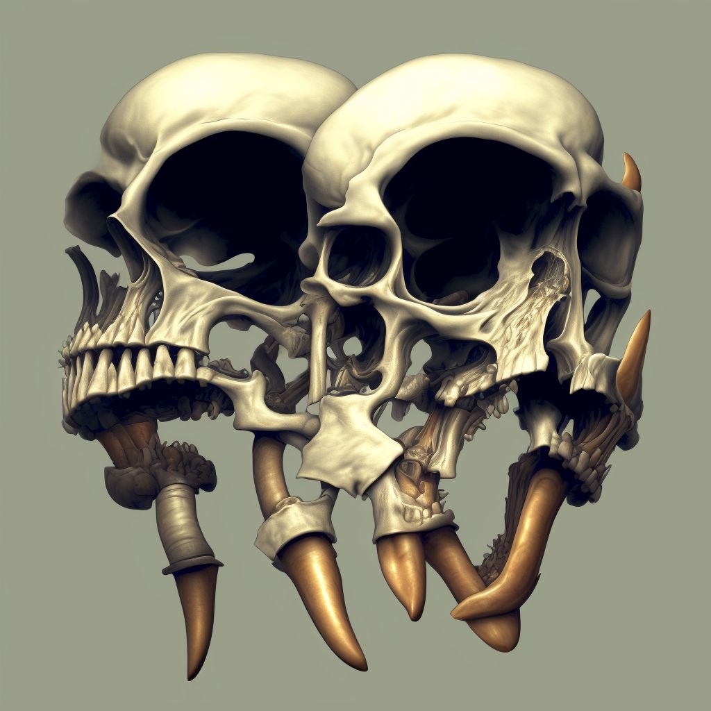 Anterior subluxation of left humerus, sequela digital illustration