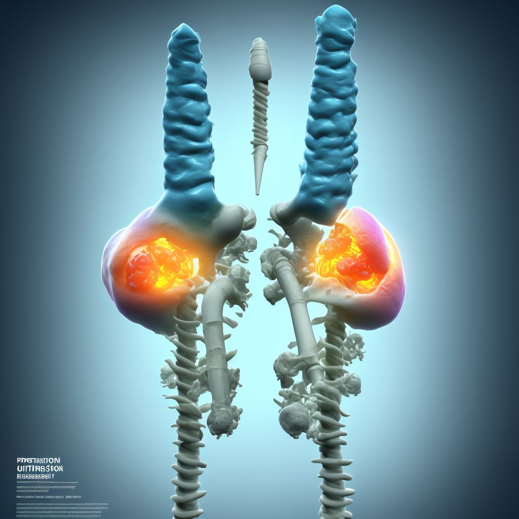 Posterior subluxation of unspecified humerus, sequela digital illustration