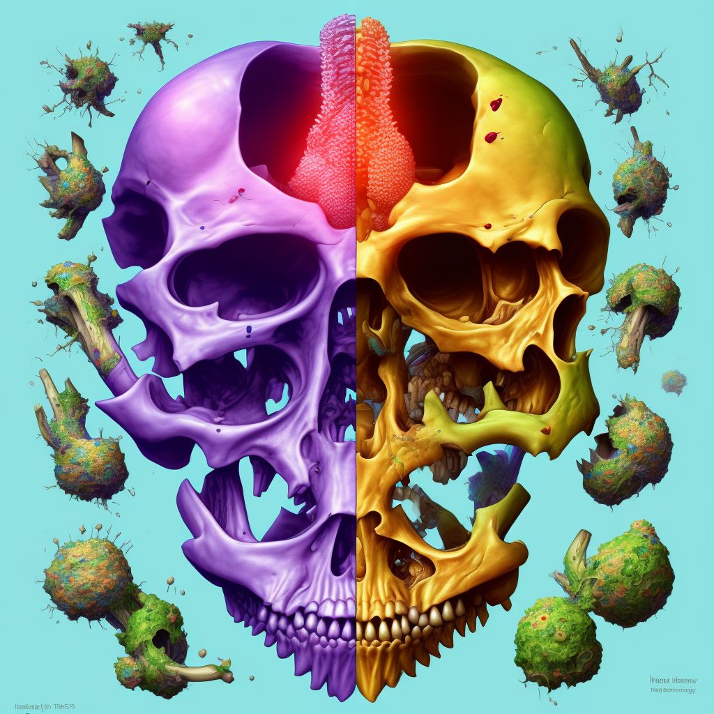 Inferior subluxation of left humerus, sequela digital illustration