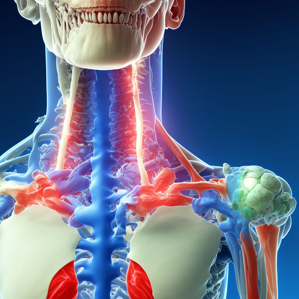 Subluxation of left acromioclavicular joint, initial encounter digital illustration