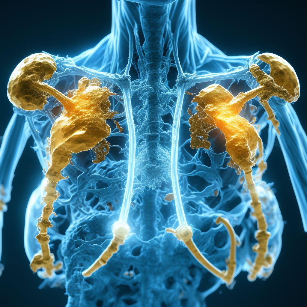 Dislocation of unspecified acromioclavicular joint, 100%-200% displacement, subsequent encounter digital illustration