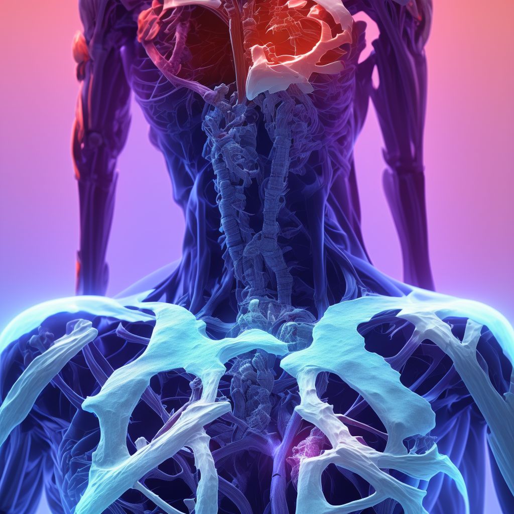 Dislocation of right acromioclavicular joint, greater than 200% displacement, sequela digital illustration