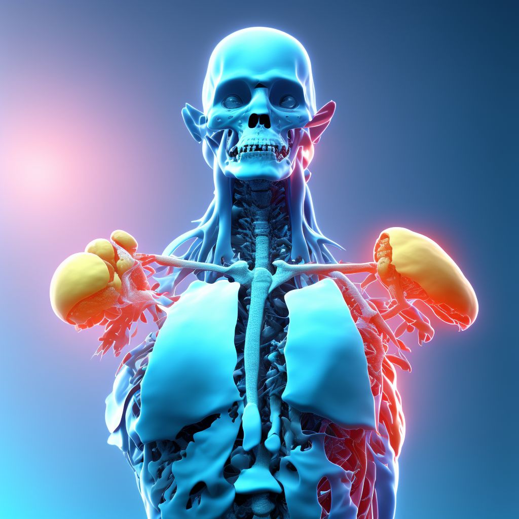 Posterior dislocation of unspecified acromioclavicular joint, initial encounter digital illustration