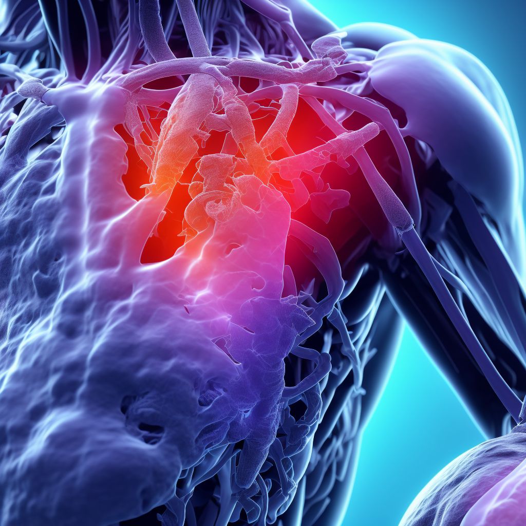 Posterior dislocation of unspecified acromioclavicular joint, sequela digital illustration