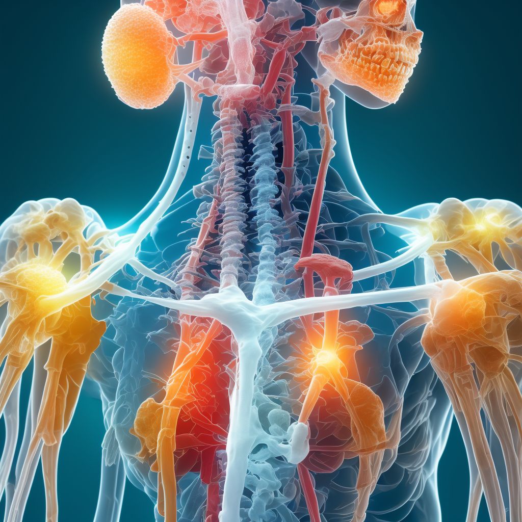 Unspecified subluxation of right sternoclavicular joint, sequela digital illustration