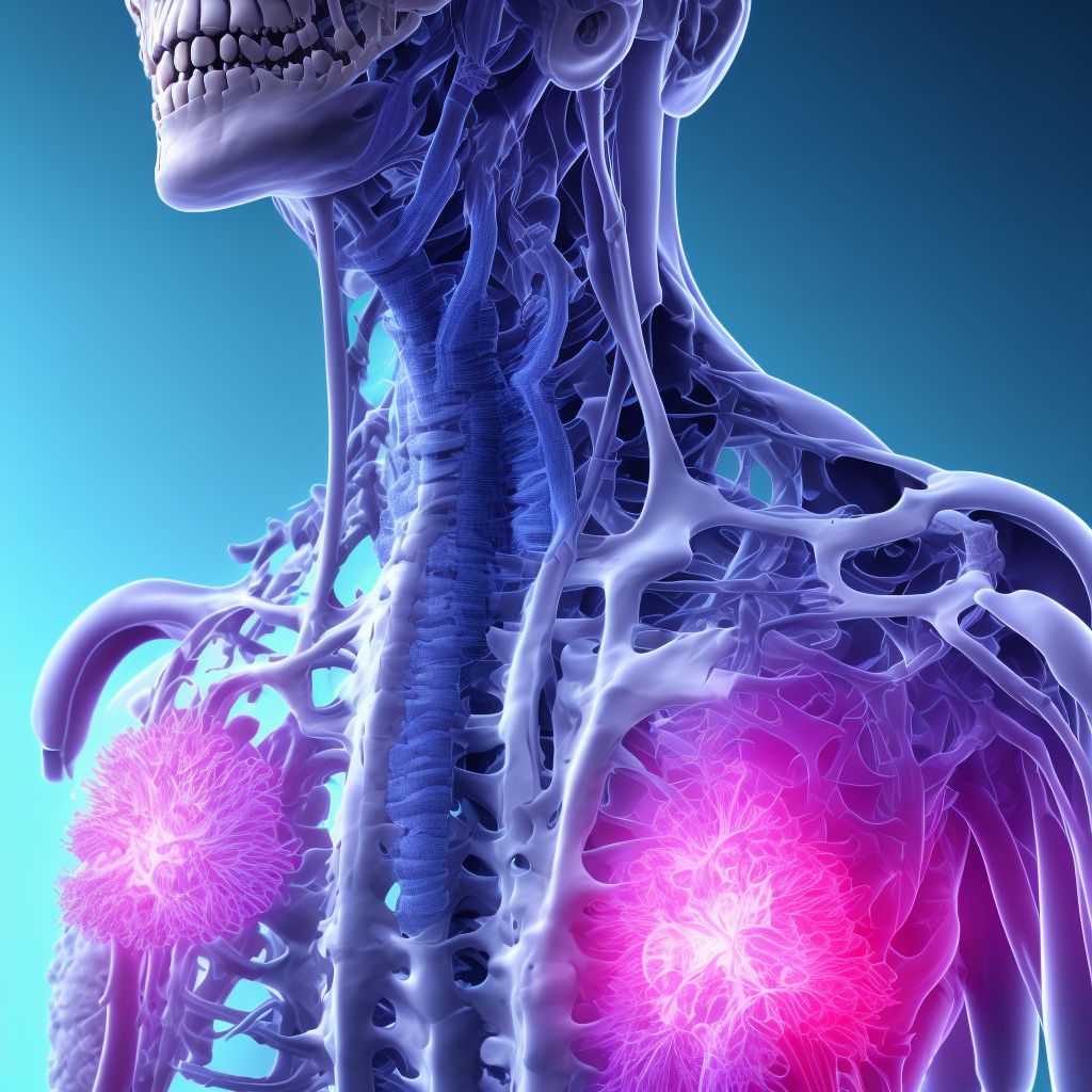 Unspecified subluxation of left sternoclavicular joint, initial encounter digital illustration