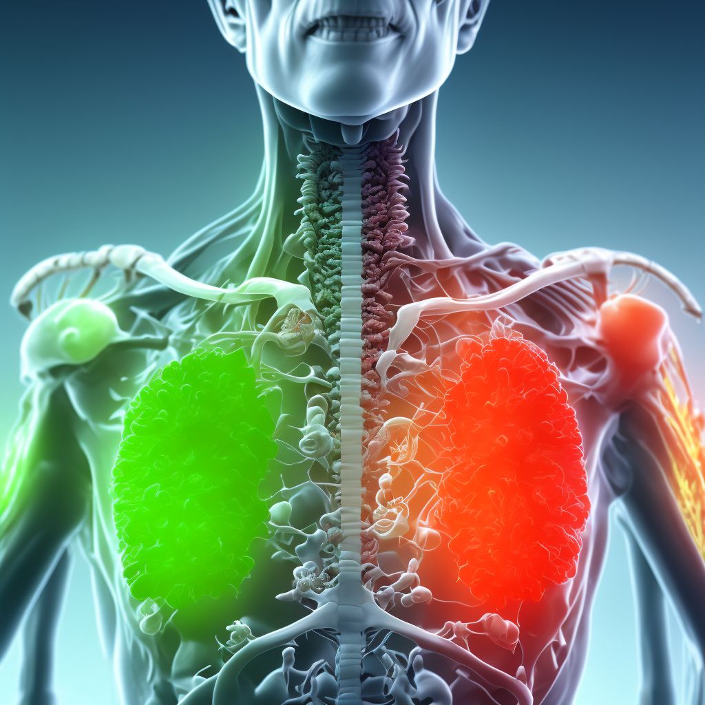 Unspecified subluxation of left sternoclavicular joint, sequela digital illustration