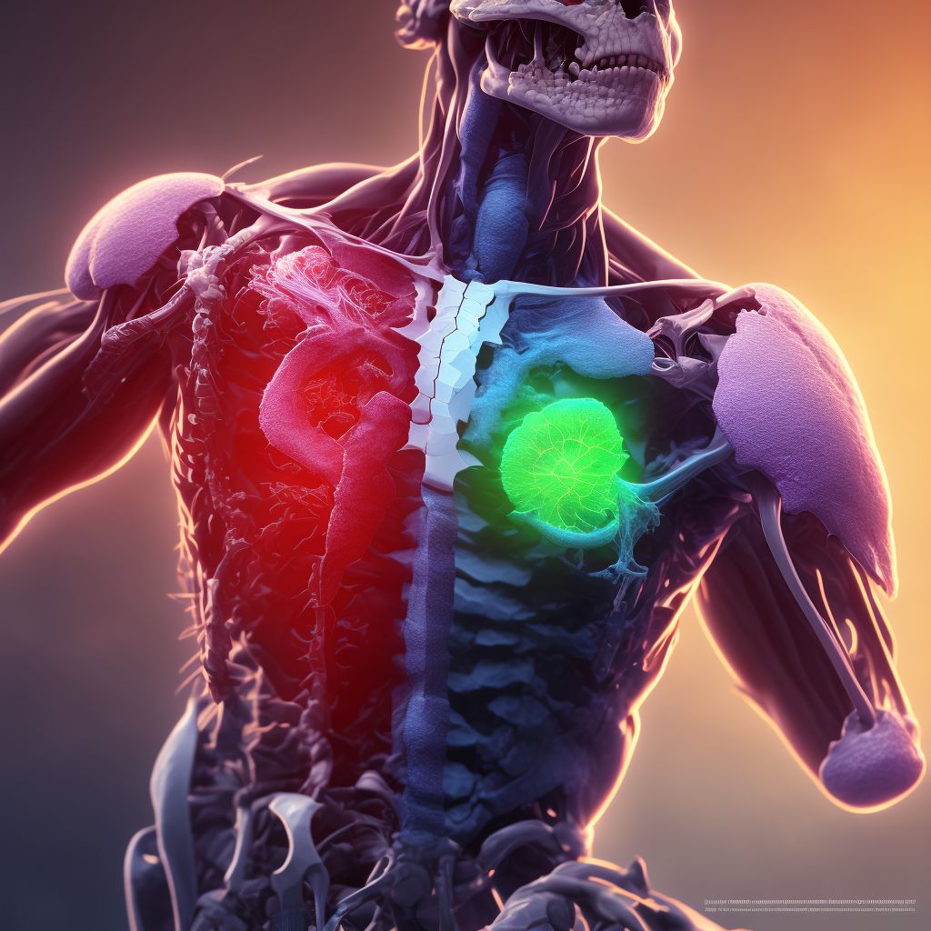 Unspecified dislocation of right sternoclavicular joint, subsequent encounter digital illustration