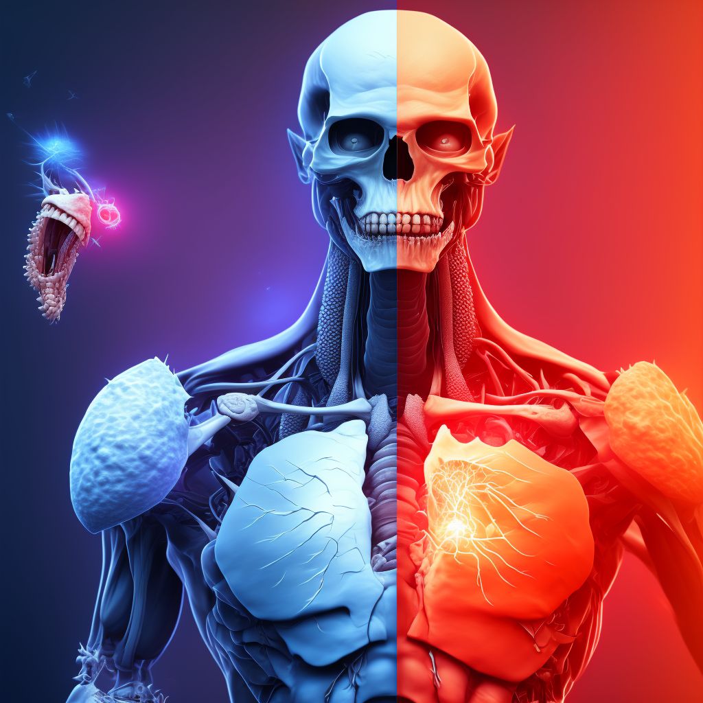 Anterior subluxation of left sternoclavicular joint, initial encounter digital illustration