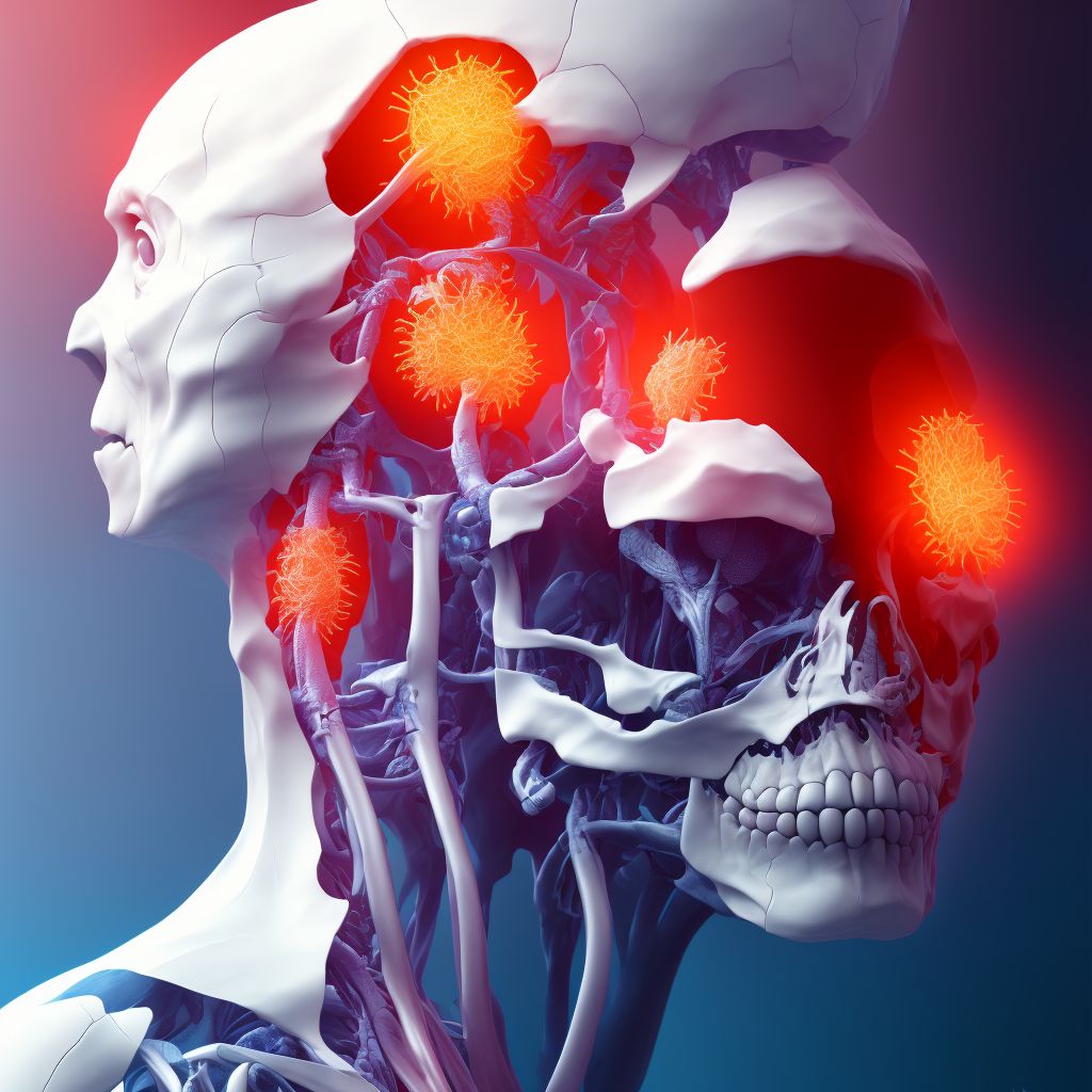 Posterior dislocation of right sternoclavicular joint, initial encounter digital illustration