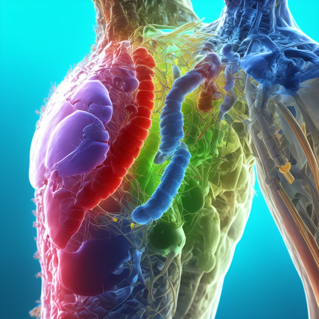 Subluxation of unspecified parts of right shoulder girdle, initial encounter digital illustration