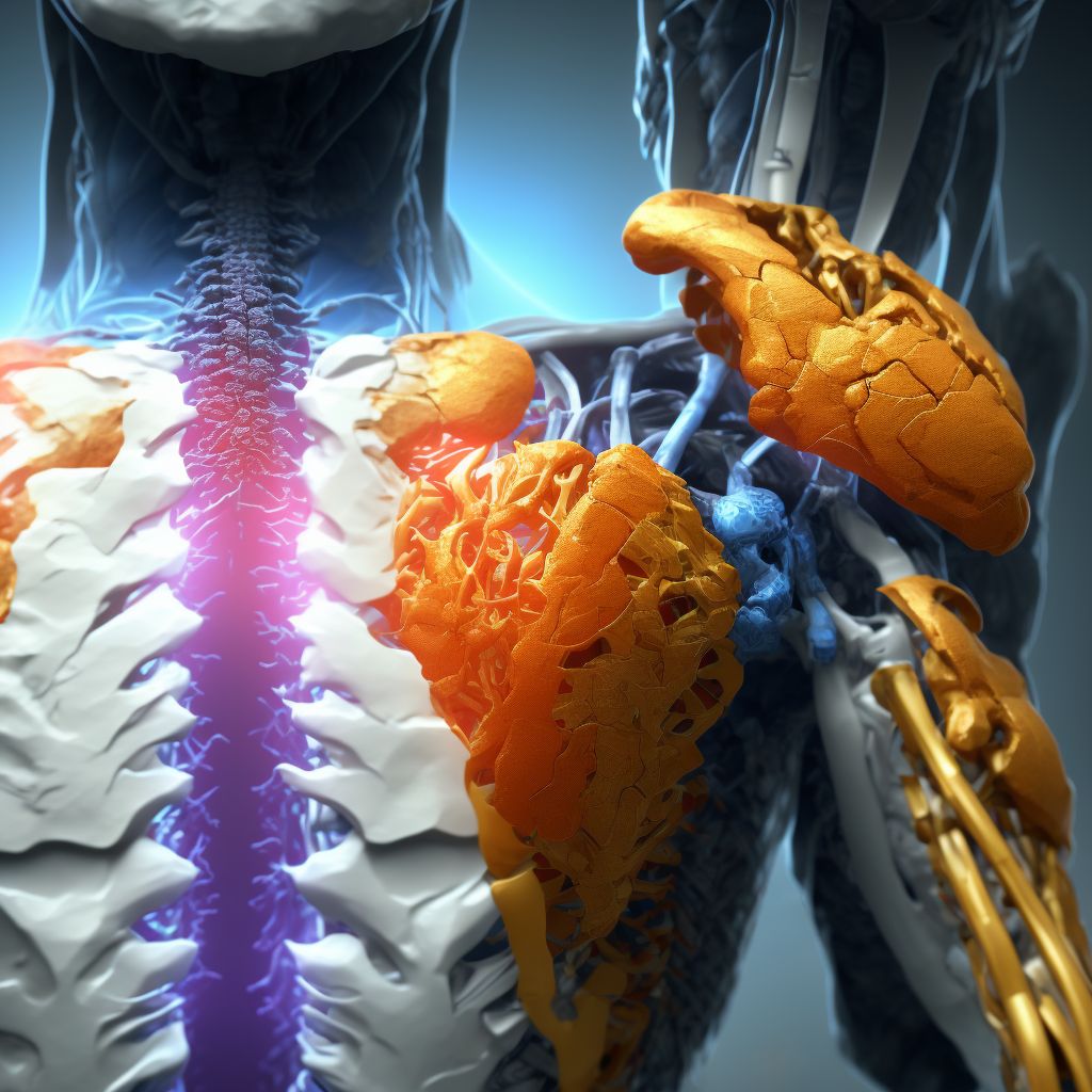 Dislocation of unspecified parts of left shoulder girdle, initial encounter digital illustration