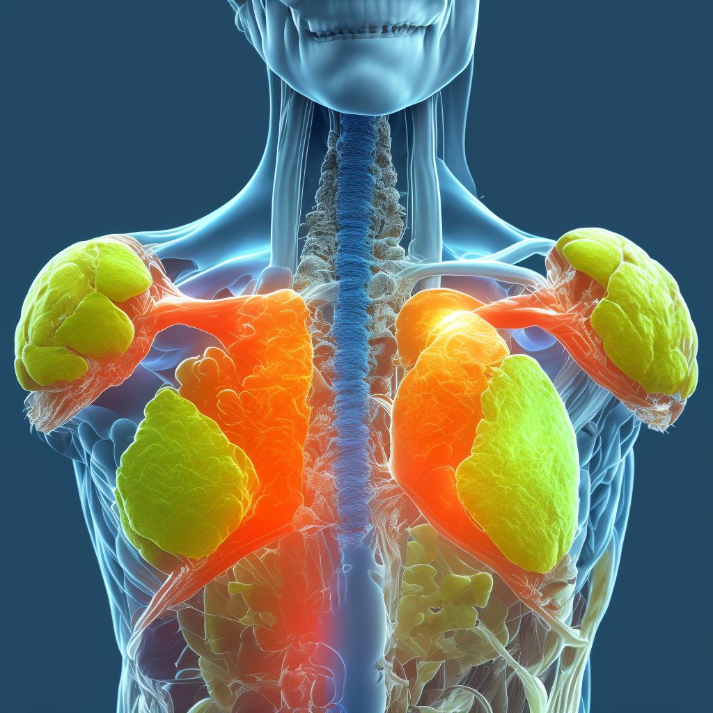 Subluxation of other parts of right shoulder girdle, sequela digital illustration