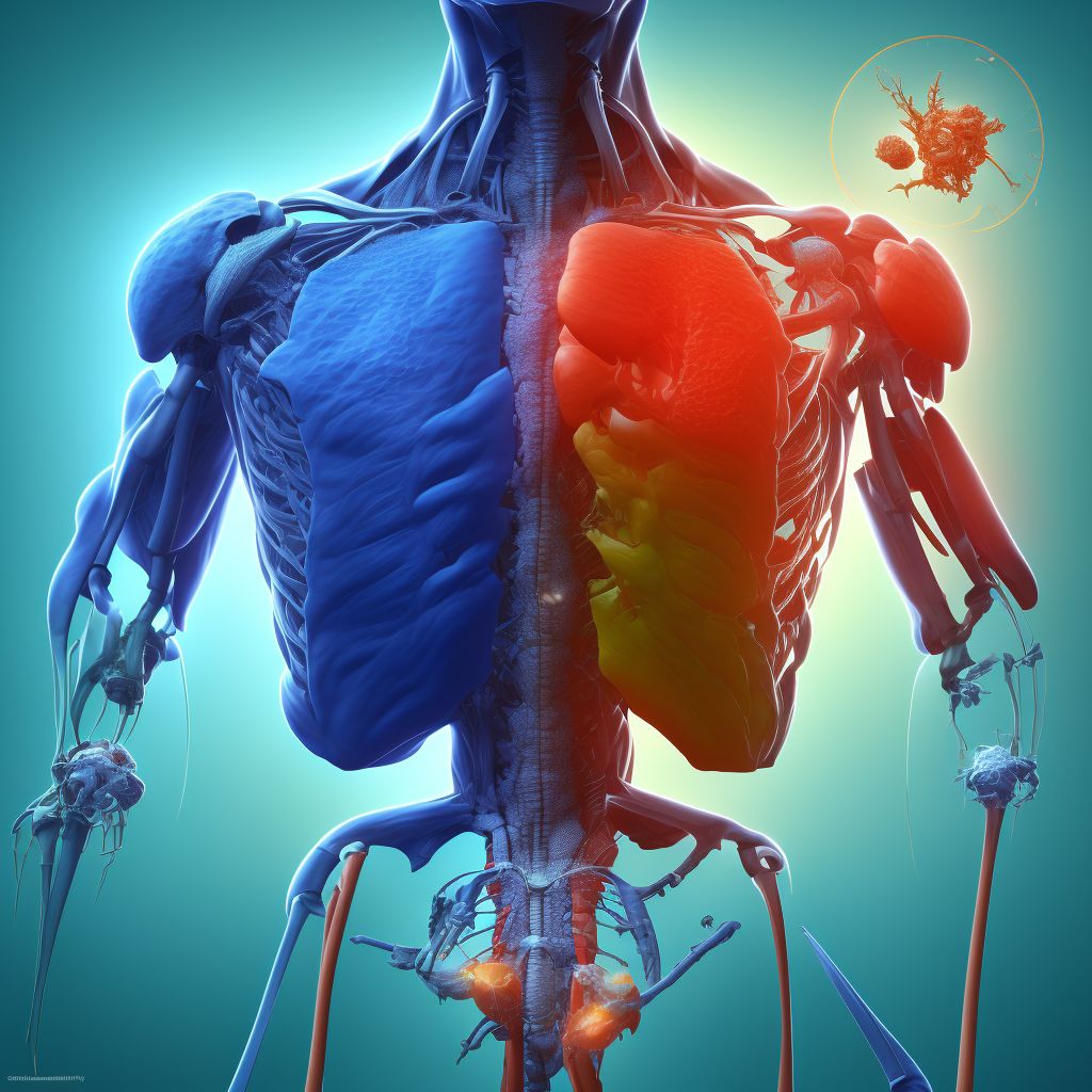 Dislocation of other parts of right shoulder girdle, initial encounter digital illustration