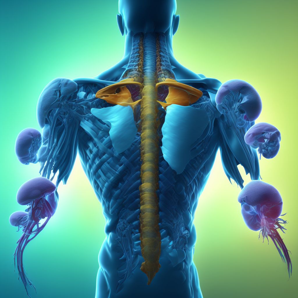 Dislocation of other parts of left shoulder girdle, initial encounter digital illustration