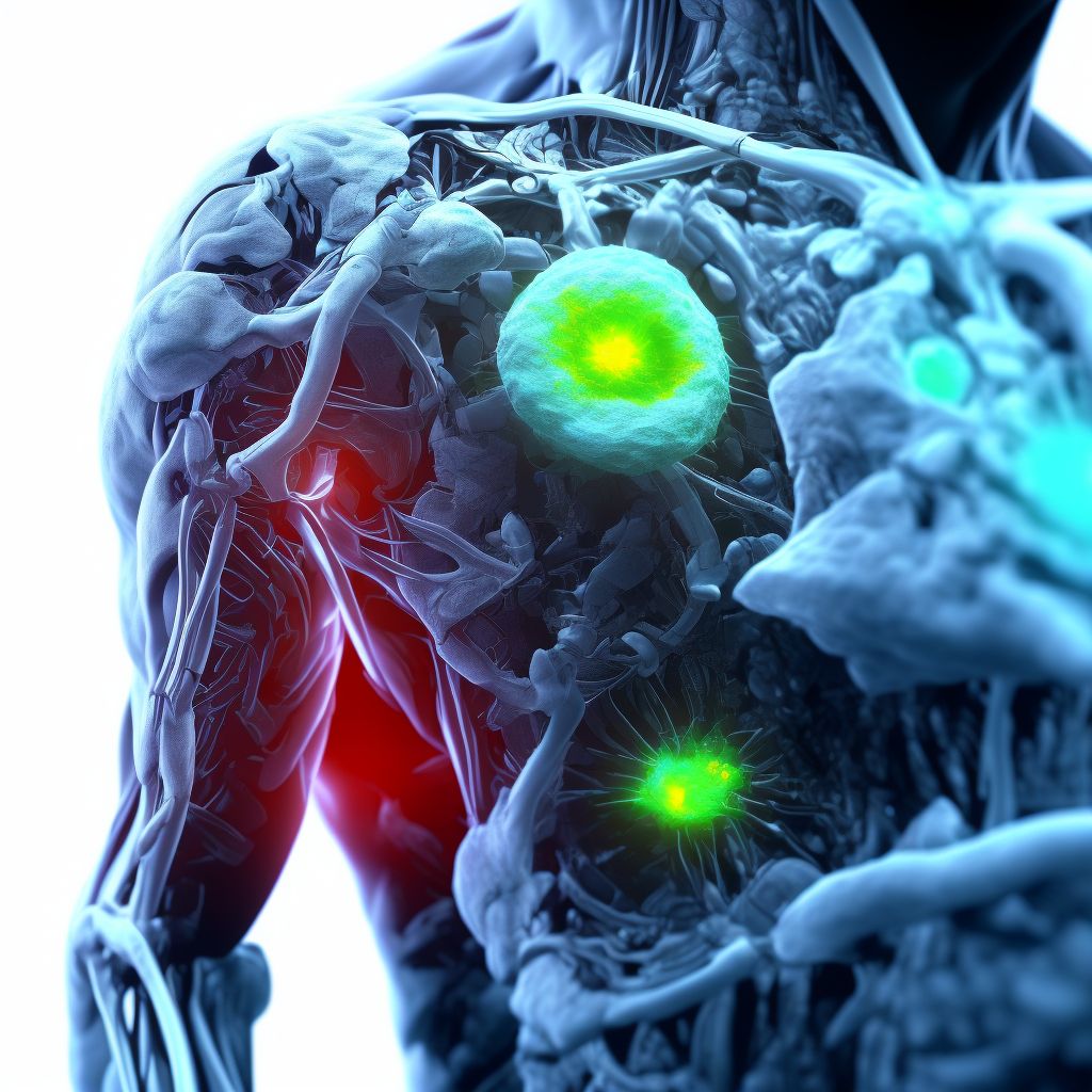 Sprain of right rotator cuff capsule, subsequent encounter digital illustration