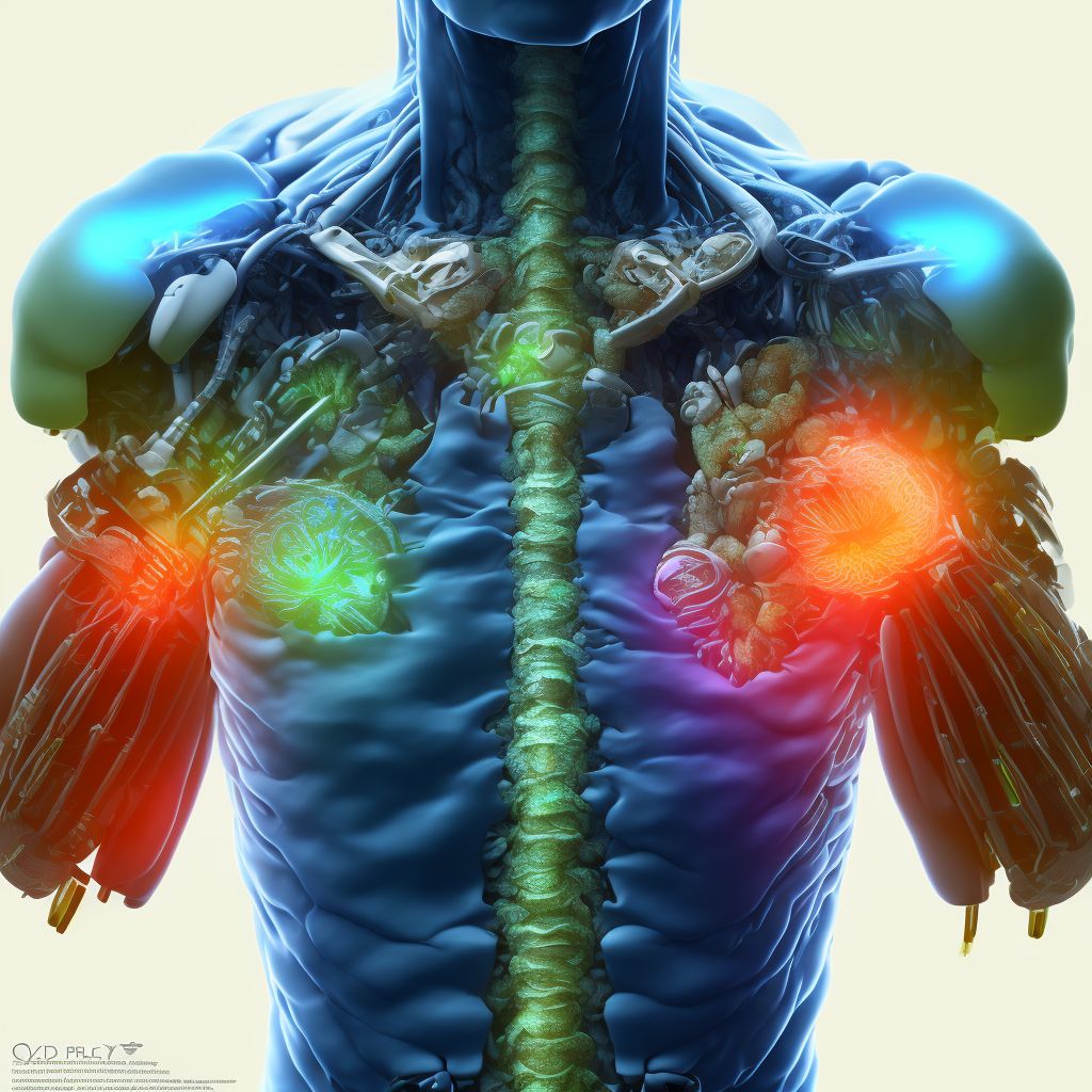 Sprain of unspecified rotator cuff capsule, sequela digital illustration