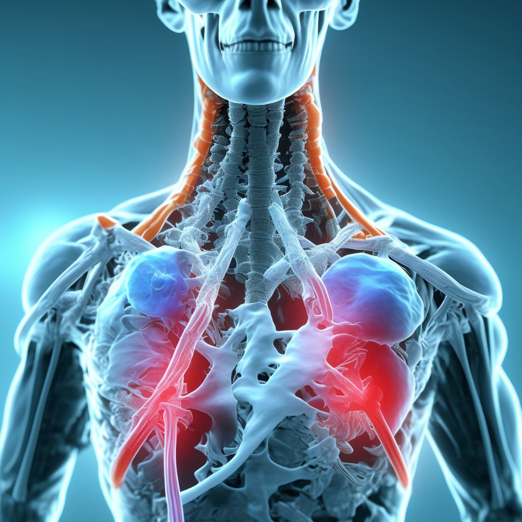 Sprain of right acromioclavicular joint, sequela digital illustration