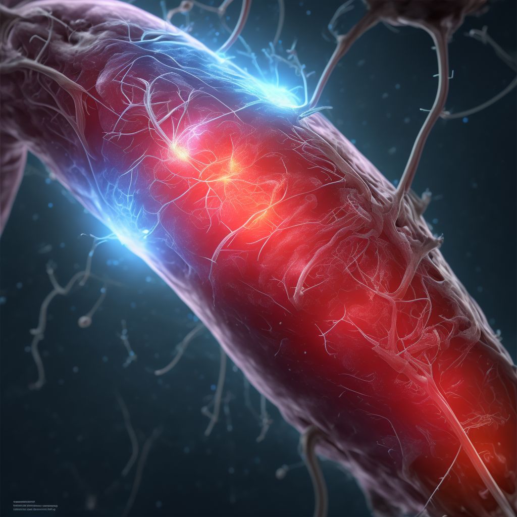 Injury of ulnar nerve at upper arm level, left arm, subsequent encounter digital illustration