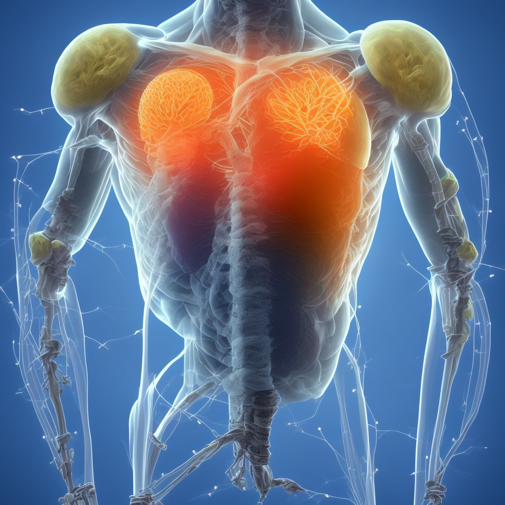 Injury of cutaneous sensory nerve at shoulder and upper arm level, unspecified arm, initial encounter digital illustration