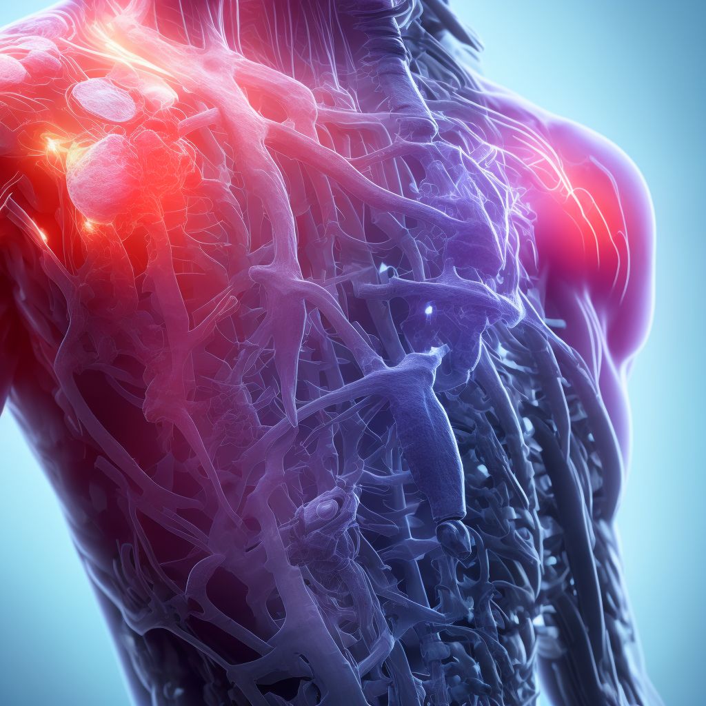 Injury of cutaneous sensory nerve at shoulder and upper arm level, left arm, initial encounter digital illustration