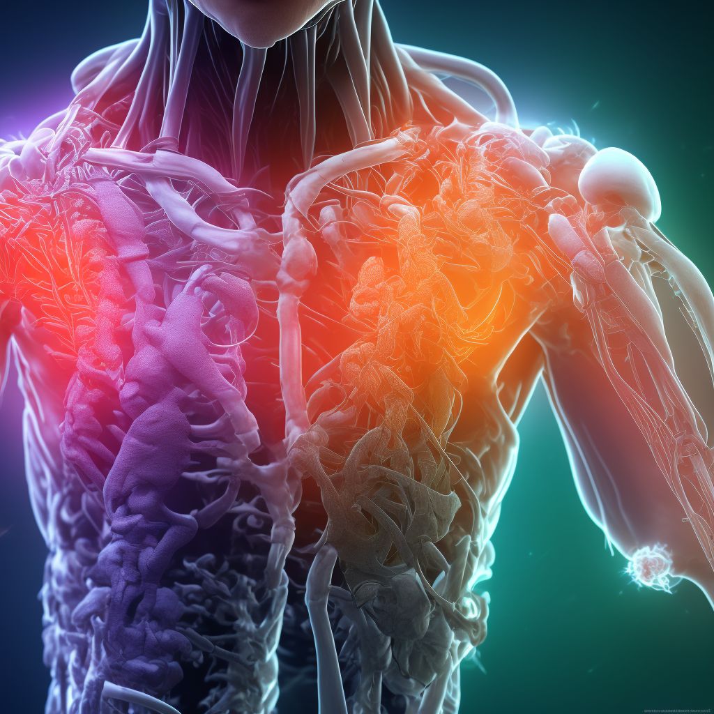 Injury of other nerves at shoulder and upper arm level, left arm, initial encounter digital illustration