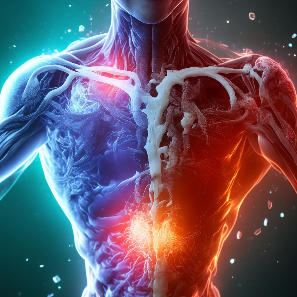 Other specified injury of axillary artery, right side, subsequent encounter digital illustration