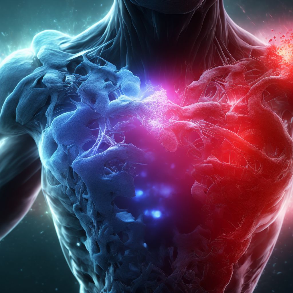 Other specified injury of axillary artery, left side, subsequent encounter digital illustration