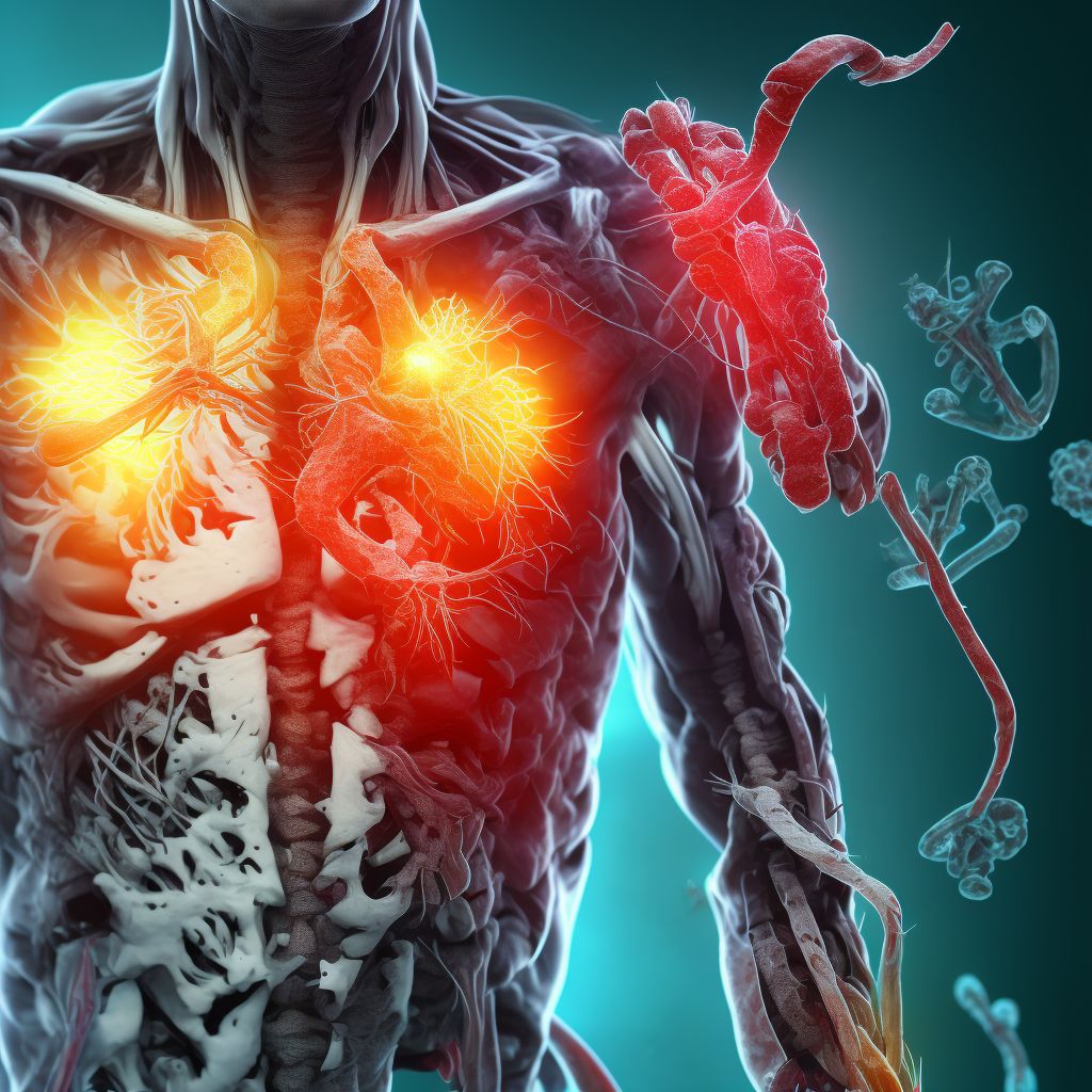 Unspecified injury of brachial artery, right side, subsequent encounter digital illustration