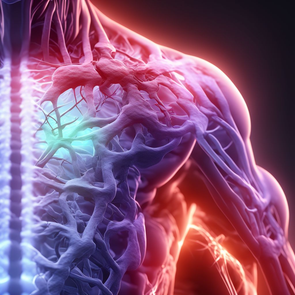 Unspecified injury of axillary or brachial vein, right side, initial encounter digital illustration