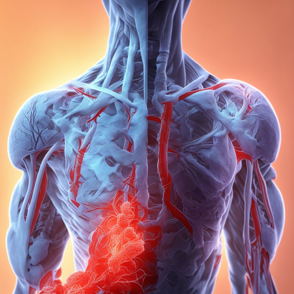 Unspecified injury of axillary or brachial vein, left side, initial encounter digital illustration