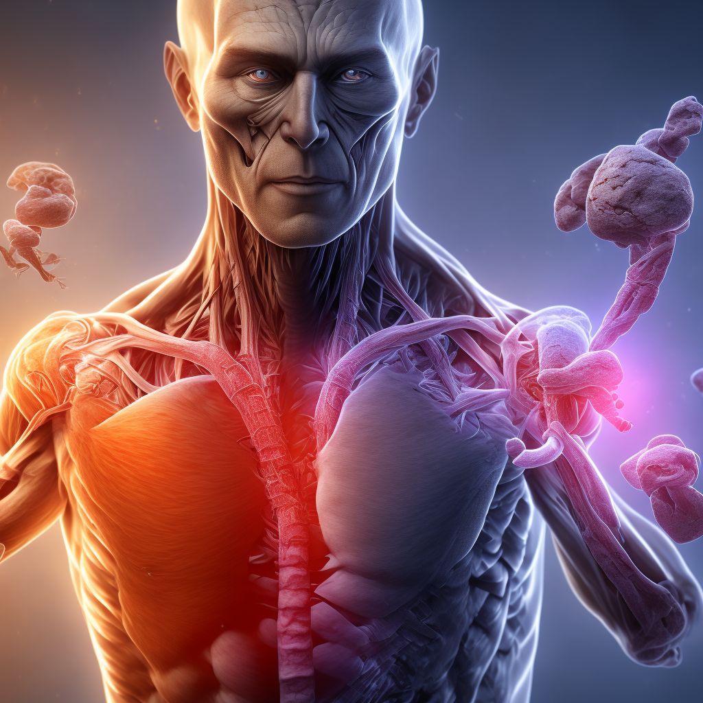 Unspecified injury of axillary or brachial vein, left side, subsequent encounter digital illustration