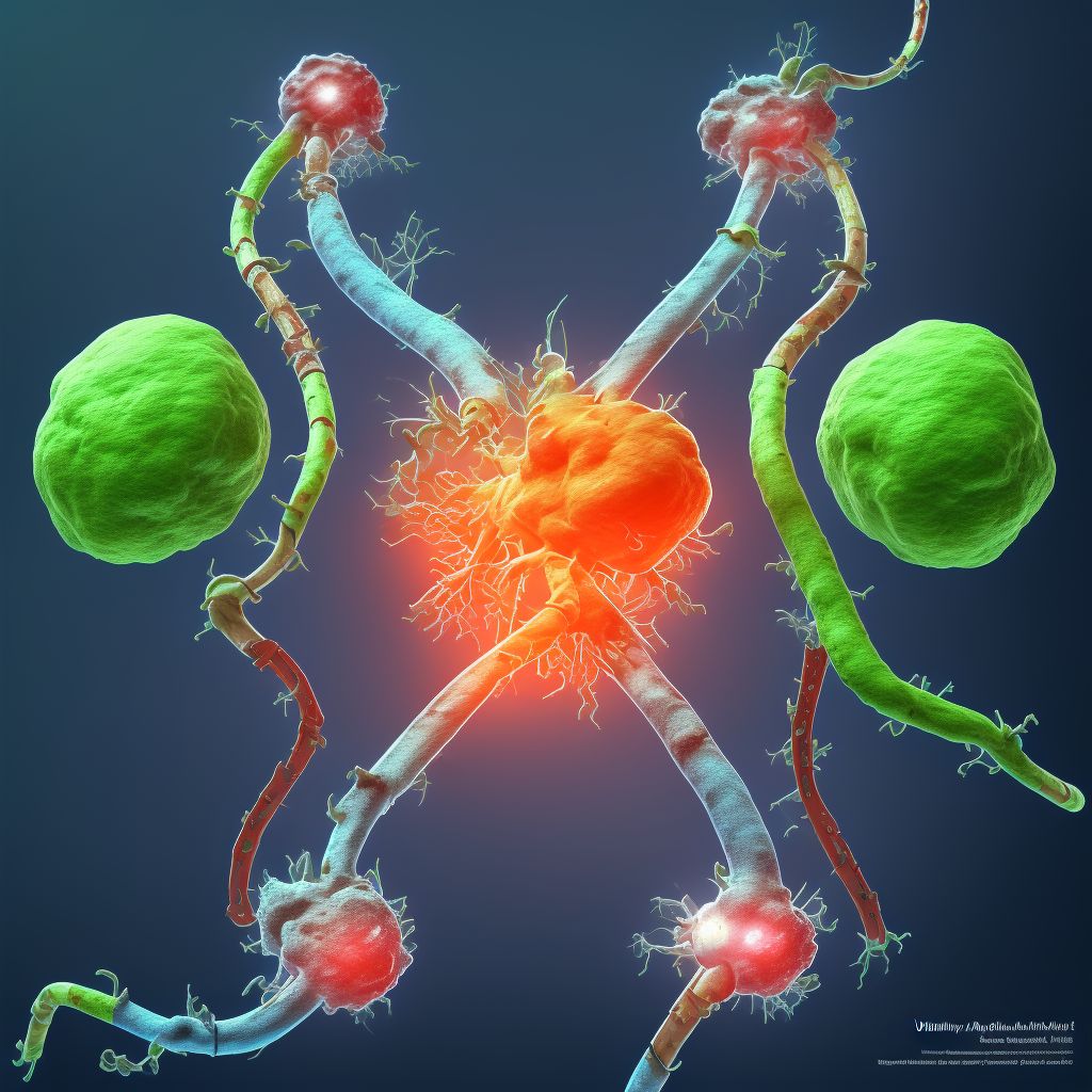 Unspecified injury of axillary or brachial vein, unspecified side, sequela digital illustration