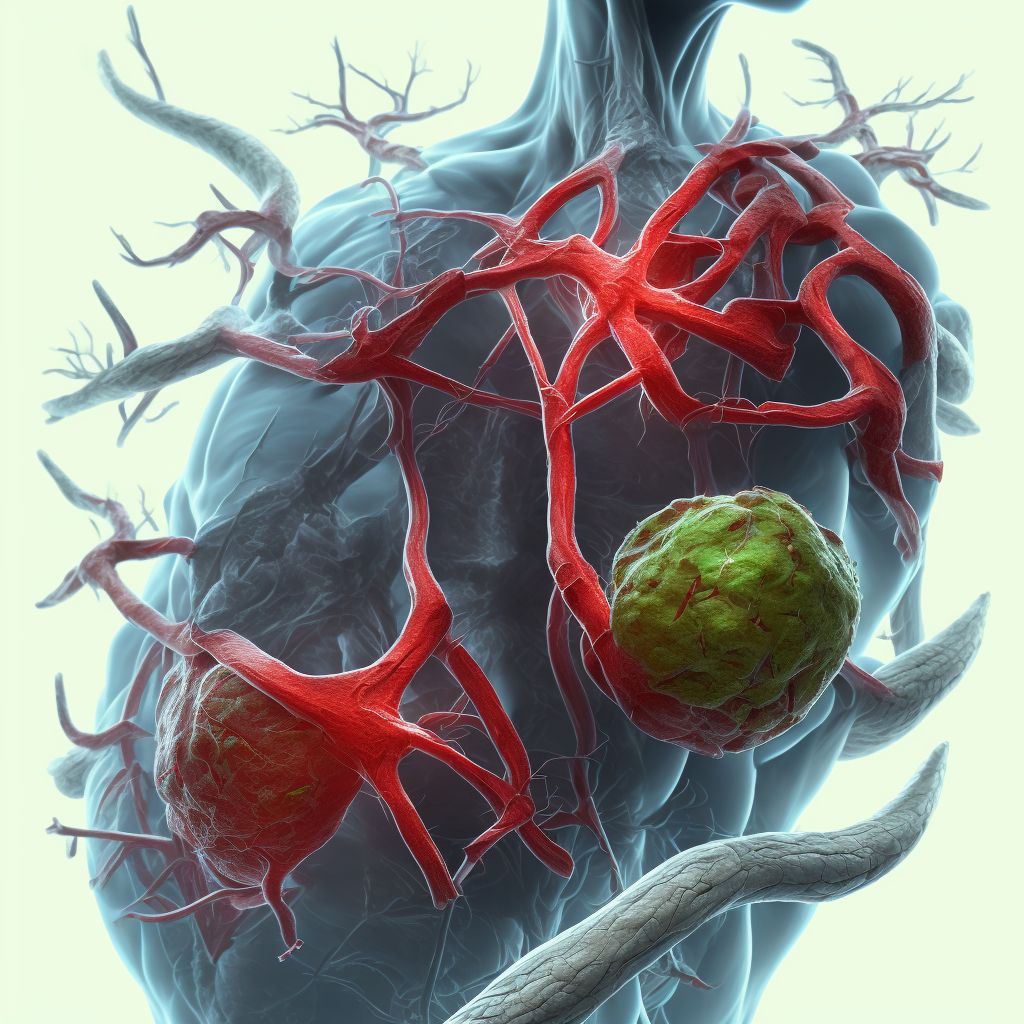 Laceration of axillary or brachial vein, unspecified side, sequela digital illustration