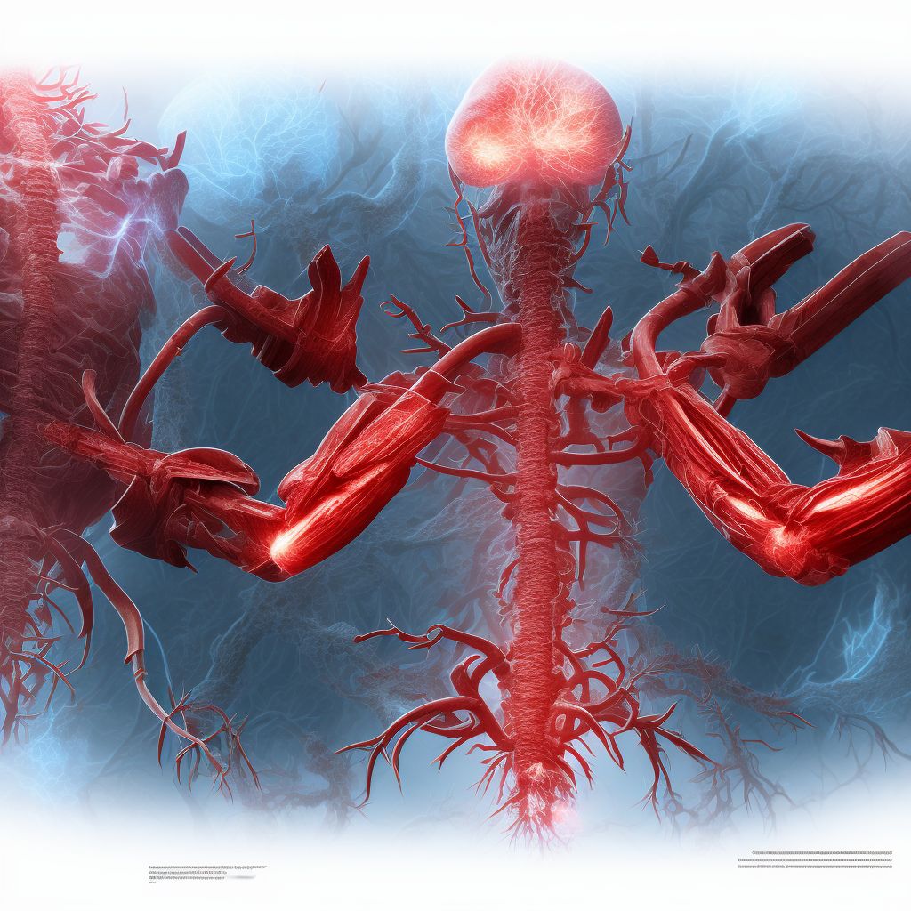 Other specified injury of axillary or brachial vein, left side, initial encounter digital illustration