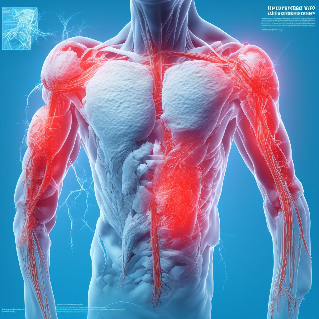 Unspecified injury of superficial vein at shoulder and upper arm level, right arm, initial encounter digital illustration