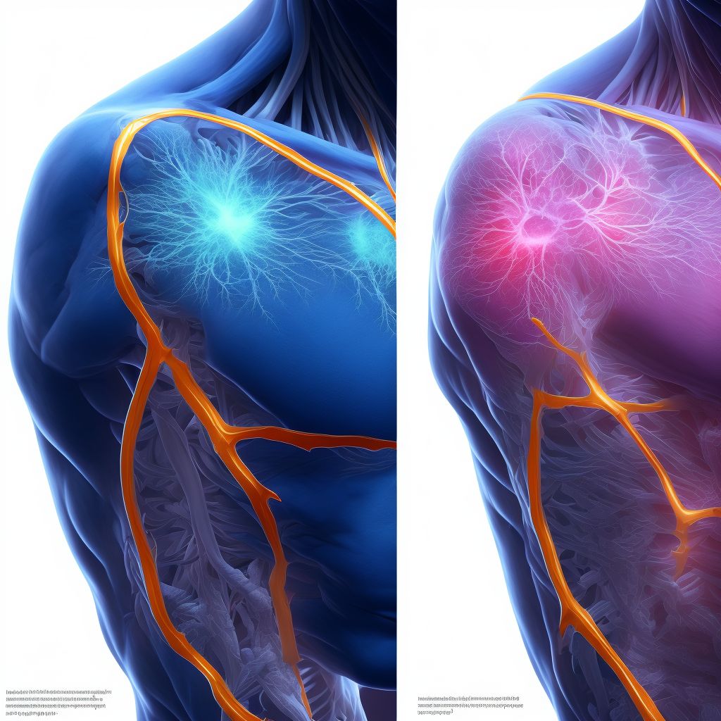 Other specified injury of superficial vein at shoulder and upper arm level, right arm, initial encounter digital illustration