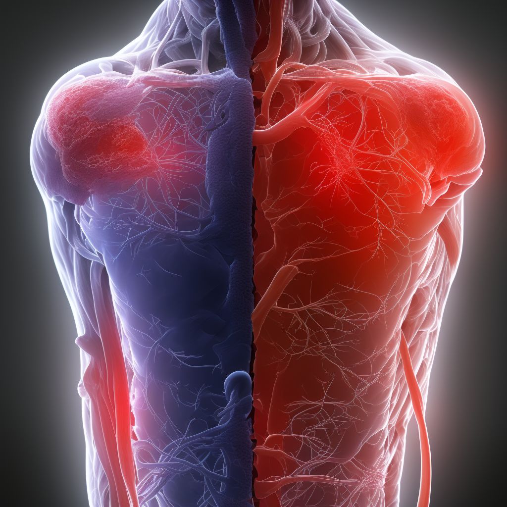 Unspecified injury of other specified blood vessels at shoulder and upper arm level, right arm, sequela digital illustration