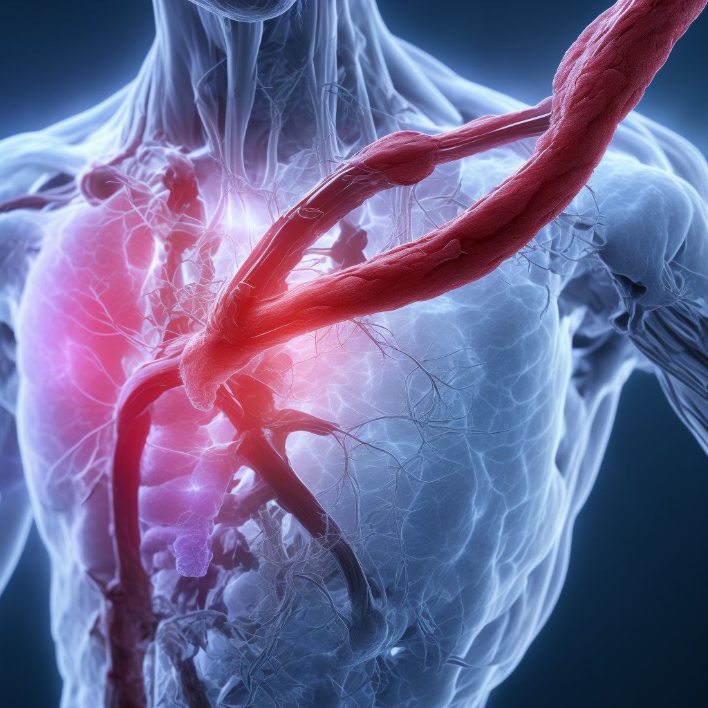 Unspecified injury of other specified blood vessels at shoulder and upper arm level, left arm, initial encounter digital illustration