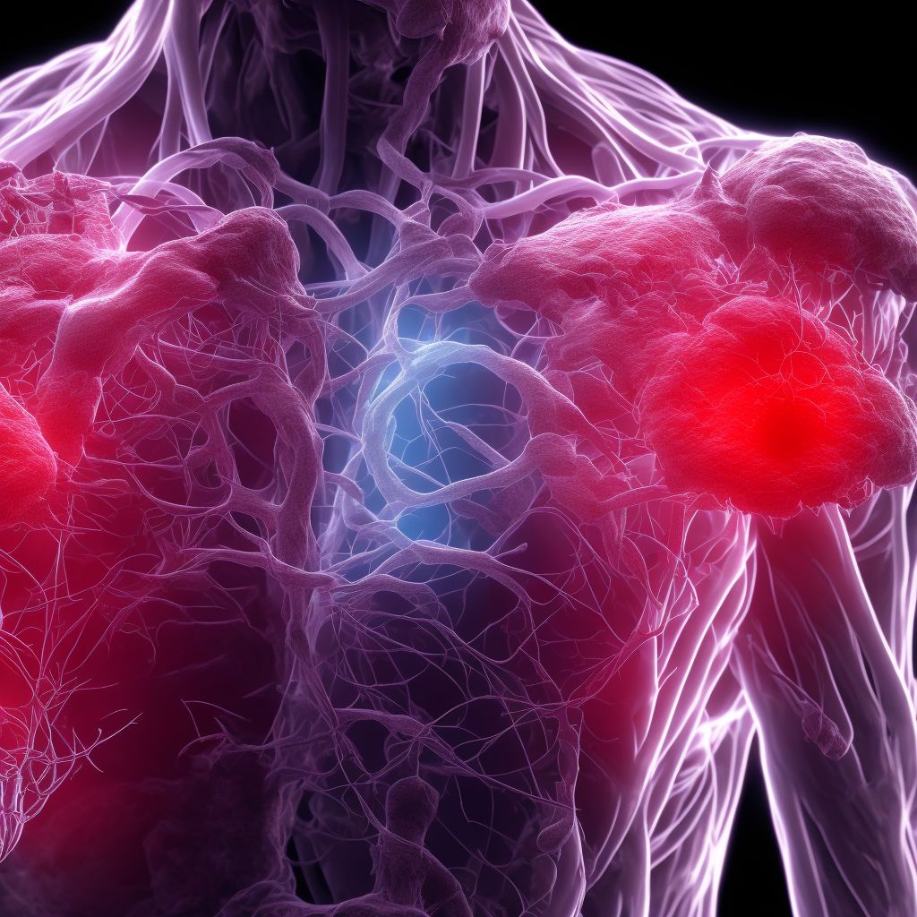 Laceration of other specified blood vessels at shoulder and upper arm level, unspecified arm, initial encounter digital illustration