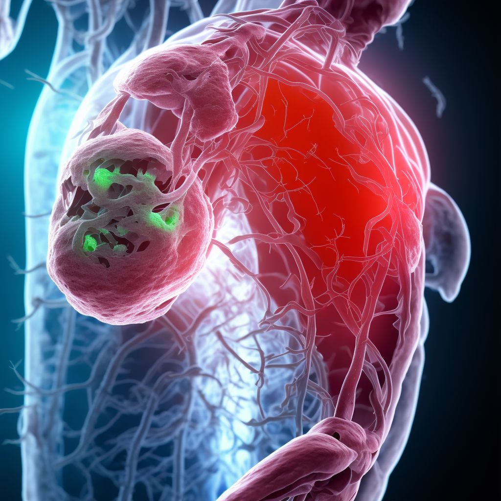 Unspecified injury of unspecified blood vessel at shoulder and upper arm level, right arm, subsequent encounter digital illustration