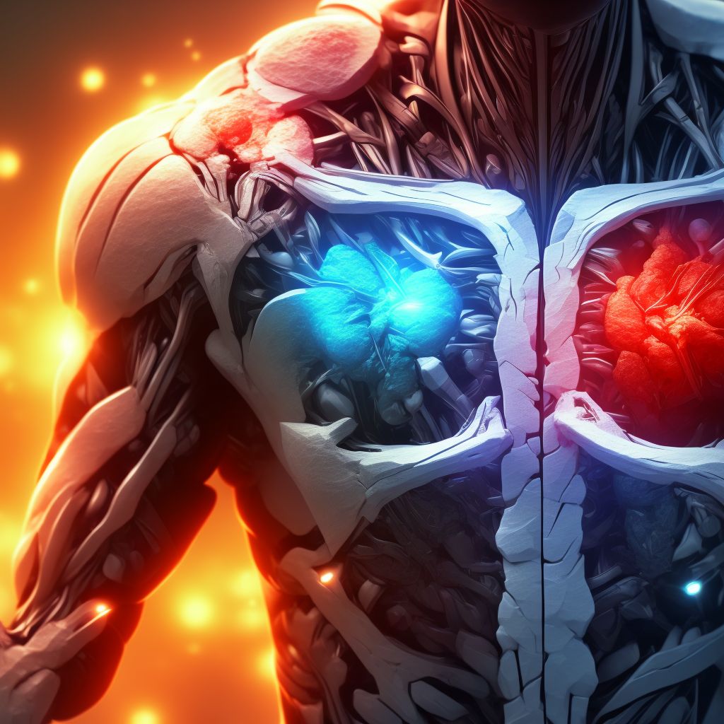 Strain of muscle(s) and tendon(s) of the rotator cuff of right shoulder, subsequent encounter digital illustration